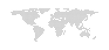 World or Earth Map with dot spot modern concept design Isolated on White background Vector illustrationのイラスト素材