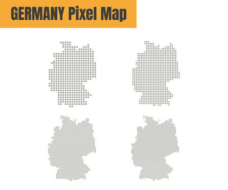 Abstract Germany Map with Dot Pixel Spot Modern Concept Design Isolated on White Background Vector illustration.のイラスト素材