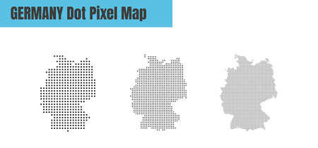 Abstract Germany Map with Dot Pixel Spot Modern Concept Design Isolated on White Background Vector illustration.のイラスト素材