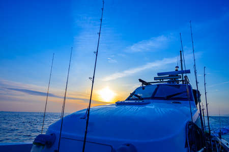 Leisure fishing in genkai nada in the early morningの写真素材