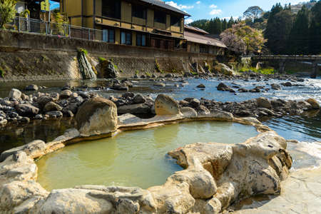 Famous open-air bath crab hot spring of Oita Prefecture Nagayu Onsenのeditorial素材