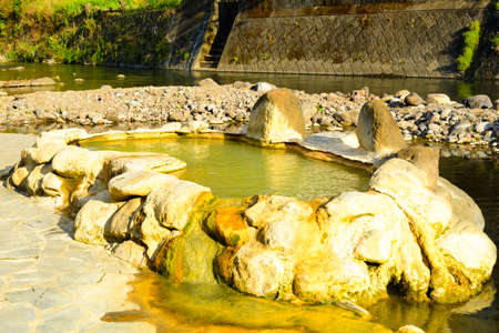 Famous open-air bath crab hot spring of Oita Prefecture Nagayu Onsenのeditorial素材