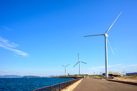 Blue sky and the wind