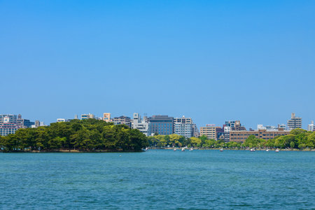 Urban Oasis Ohori Park in early summerのeditorial素材