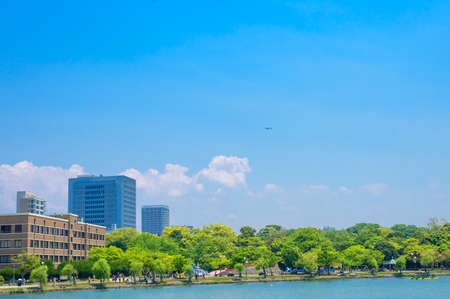 Urban Oasis Ohori Park in early summerのeditorial素材