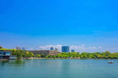 Urban Oasis Ohori Park in early summerのeditorial素材