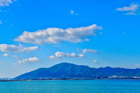 View of Sone Tidal Flat where wild birds playの写真素材