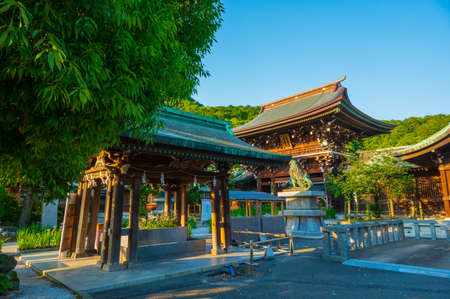 Miyajidake Shrine in summer with irisesのeditorial素材