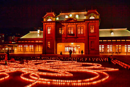 Mojiko Station Candle Nightの写真素材