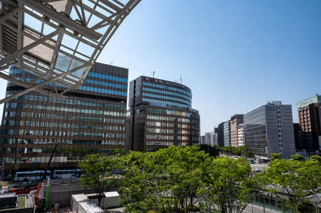 Cityscape around Hakata Station in Fukuoka Cityのeditorial素材