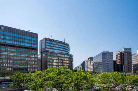 Cityscape around Hakata Station in Fukuoka Cityのeditorial素材
