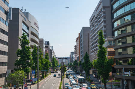 Cityscape around Hakata Station in Fukuoka Cityのeditorial素材