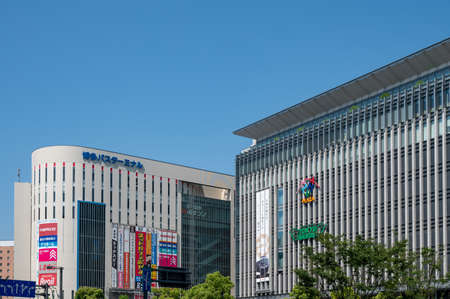 Cityscape around Hakata Station in Fukuoka Cityのeditorial素材