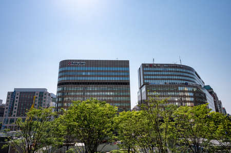 Cityscape around Hakata Station in Fukuoka Cityのeditorial素材
