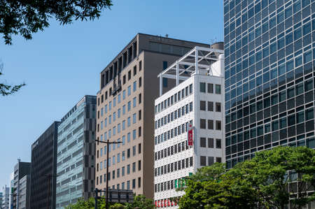 Cityscape around Hakata Station in Fukuoka Cityのeditorial素材