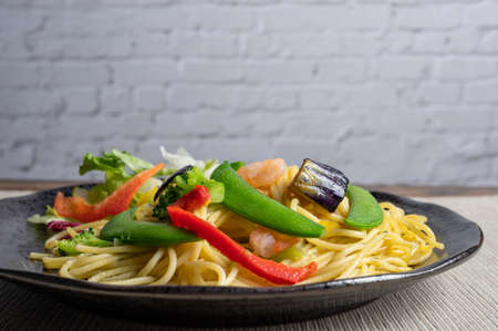 Close-up photo of pastaの写真素材