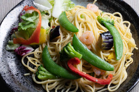 Close-up photo of pastaの写真素材
