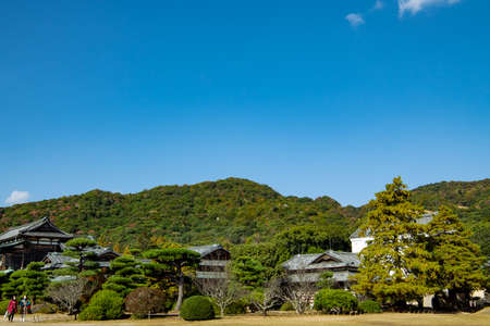The summer garden of the former Choshu Domain lord Mohri family in Hofu City, Yamaguchi Prefecture, Japan, photographed on October 15, 2021のeditorial素材