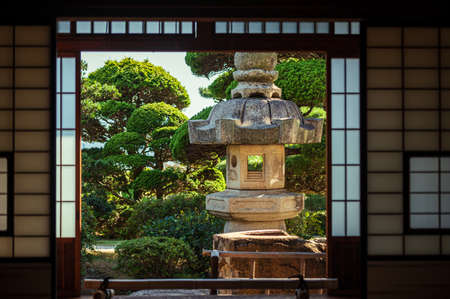The summer garden of the former Choshu Domain lord Mohri family in Hofu City, Yamaguchi Prefecture, Japan, photographed on October 15, 2021のeditorial素材