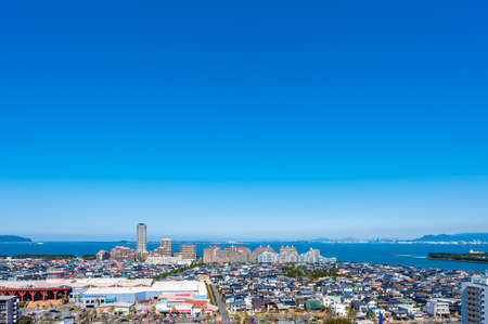 View from Atago Shrine in Fukuoka Cityの写真素材