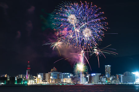 Wacshoi Million Summer Festival Eve Festival Fireworks Festival 2022の写真素材