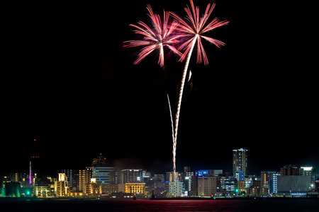 Wacshoi Million Summer Festival Eve Festival Fireworks Festival 2022の写真素材