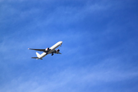 Airplane filying in the sky in Melbourne Australia