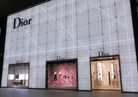 Nagoya Japan - September 26, 2014: Dior shop in Nagoya downtown. のeditorial素材