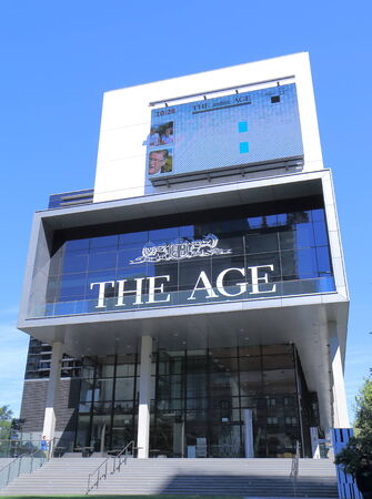 Melbourne Australia - September 28, 2014: The Age Newspaper building のeditorial素材