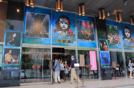 Tokyo Japan - May 9, 2015: People visit Teikoku theatre which was opened in 1912のeditorial素材