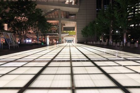 Tokyo Japan - May 22, 2015: Beautiful street illumination at Tokyo International Forum.のeditorial素材
