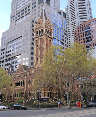 Melbourne Australia - September 19, 2015:Historical St Michaels Uniting Church in Melbourne Australiaのeditorial素材