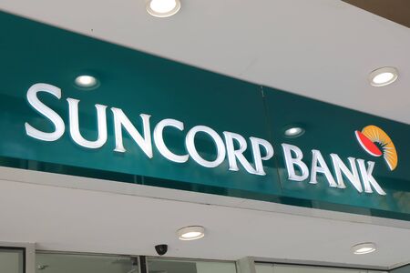 Melbourne Australia - July 16, 2016: Suncorp Australian bank logo.のeditorial素材