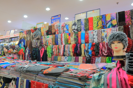 Beijing China - October 26, 2016: Hong Qiao Pearl market in Beijing. Hong Qiao Pearl market famous for pearls but has wide range of souvenirs and toys.のeditorial素材