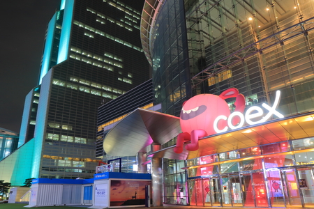 Seoul South Korea  October 21, 2016: COEX shopping mall in Gangnam.のeditorial素材