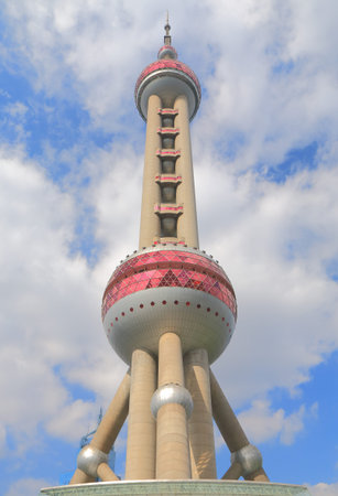 Shanghai China November 1, 2016: Oriental Pearl TV tower in Pudong.