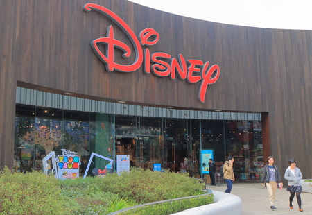 Shanghai China  November 1, 2016: Unidentified people visit Disney shop in Pudong.のeditorial素材