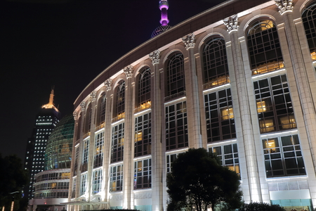 Shanghai China  November 2, 2016: Shanghai International Conference Centre.のeditorial素材