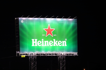 Ho Chi Minh City Vietnam - Novrember 26, 2016: Heineken International. Heineken is a Dutch brewing company founded in 1864 by Gerard Adriaan Heineken in Amsterdam.のeditorial素材