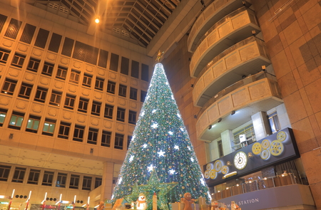 Taipei Taiwan - December 5, 2016: Breeze Taipei Station shopping mall Christmas tree display.のeditorial素材