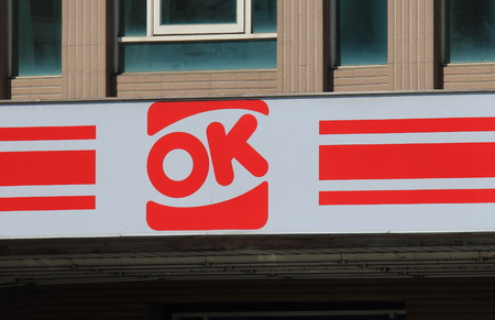 Taichung Taiwan - December 9, 2016: OK convenience store. OK convenience store is one of the biggest convenience store chain in Taiwan.のeditorial素材