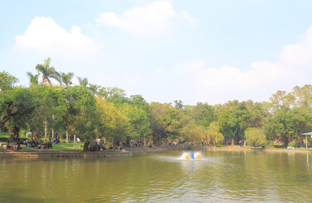 Tainan Taiwan - December 11, 2016: Unidentified people visit Tainan park.のeditorial素材