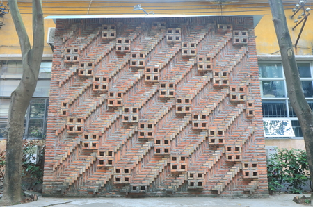 Guangzhou China - November 14, 2016: Redtory art village. Redtory is an art village built upon the original Yingjinqian Canned Food Factoryのeditorial素材