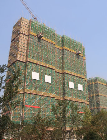 Residential apartment construction site in Hangzhou China