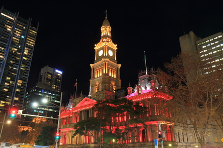 Town Hall historical architecture Sydney Australiaのeditorial素材