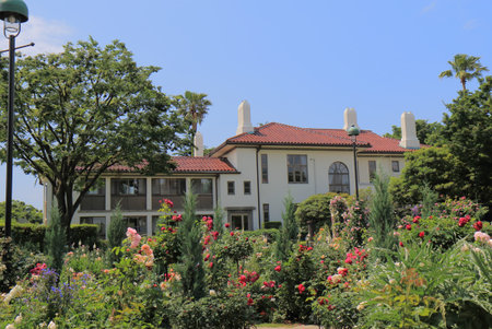 Yokohama Japan - May 28, 2017: Historical architecture of Yamate Hall 111 in Yokohama Japanのeditorial素材