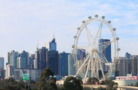 Melbourne downtown cityscape Australiaのeditorial素材