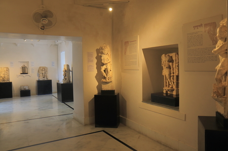 Udaipur India - October 15, 2017: Historical ornament display at City Palace museum Udaipur India.のeditorial素材