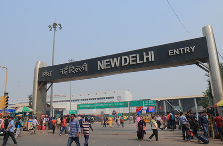 New Delhi India - October 25, 2017: Delhi Police sign in New Delhi Indiaのeditorial素材