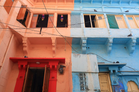 Colourful house cityscape in Jodhpur India